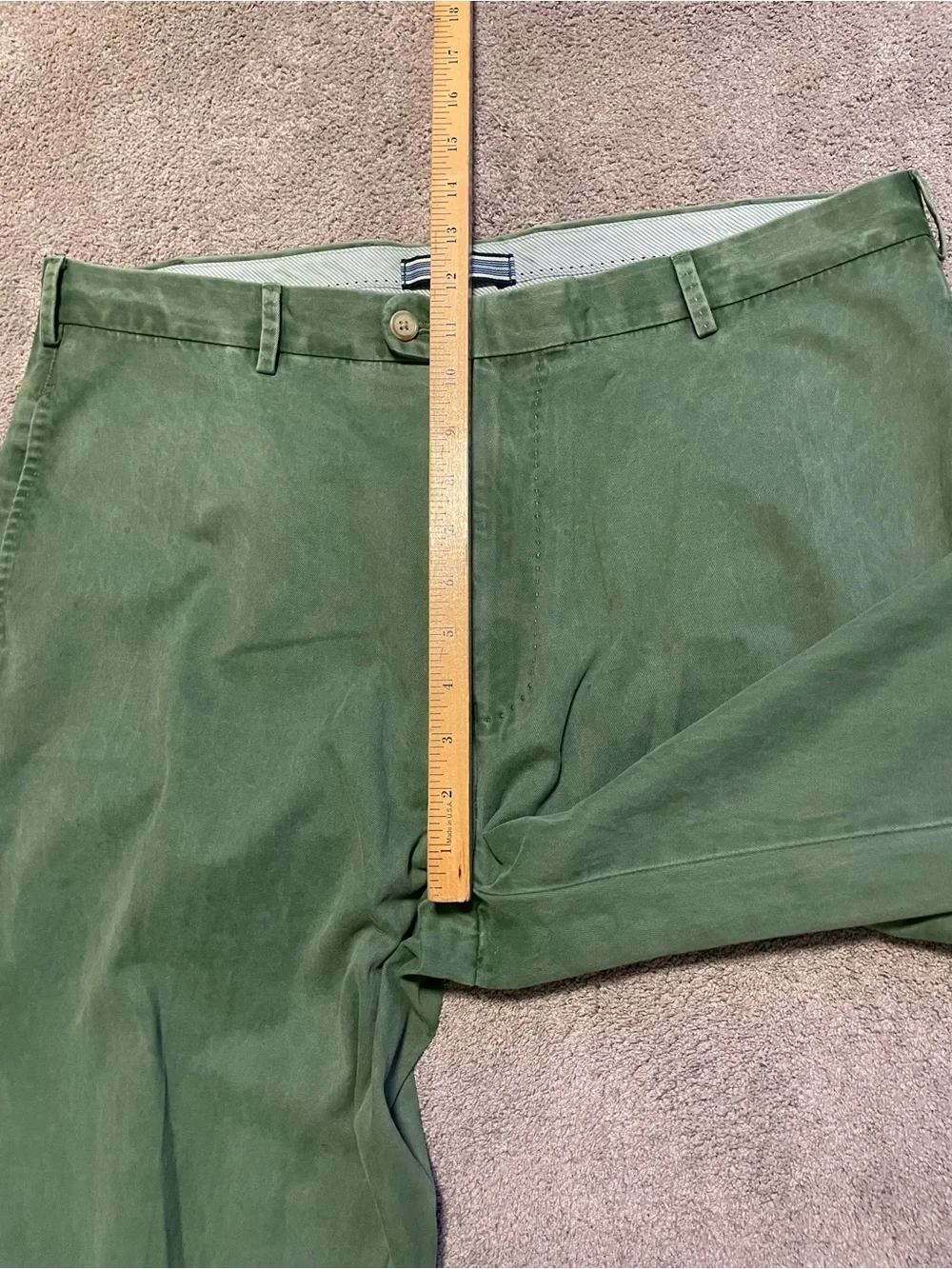 Peter Millar Chino Pants Men’s 36x32 Green Pima Cotton Flat Front Casual Golf